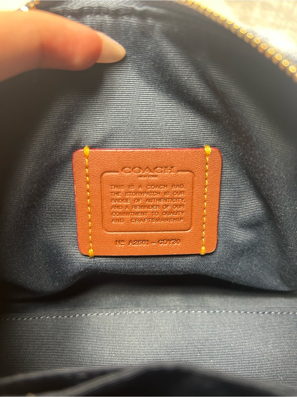 NWT Coach Mini Rowan Crossbody Bag Loved Denim CDY30 - Picture 12 of 16